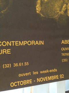 Original Vintage Exhibition Poster, "Dessin du cri a L'ecrit", 1982