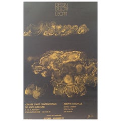 Original Vintage Exhibition Poster, "Dessin du cri a L'ecrit", 1982