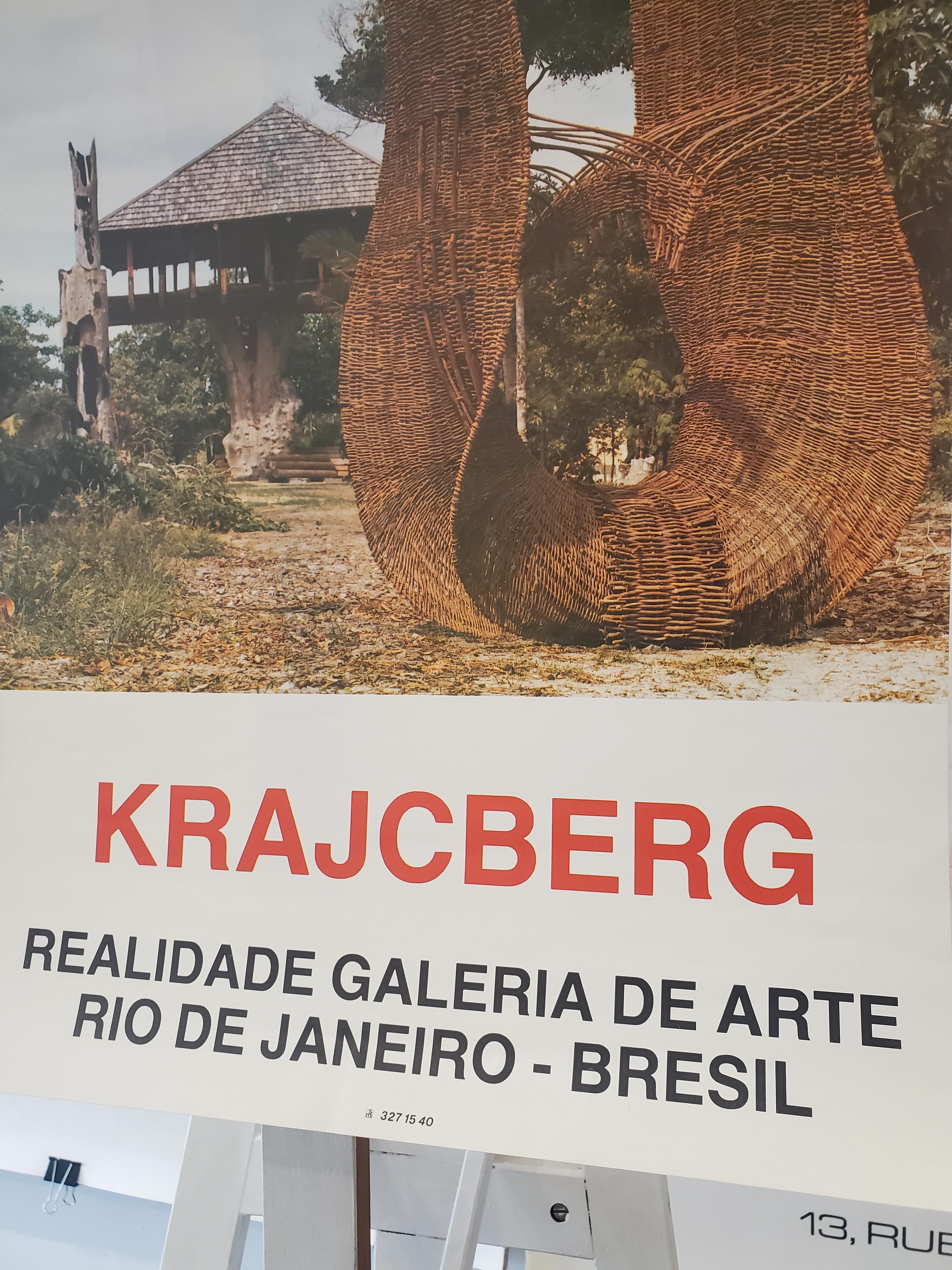 Mid-Century Modern Affiche d'origine d'exposition vintage Krajcberg « Realidade Galeria De Arte » (Realidade Galeria De Arte) en vente