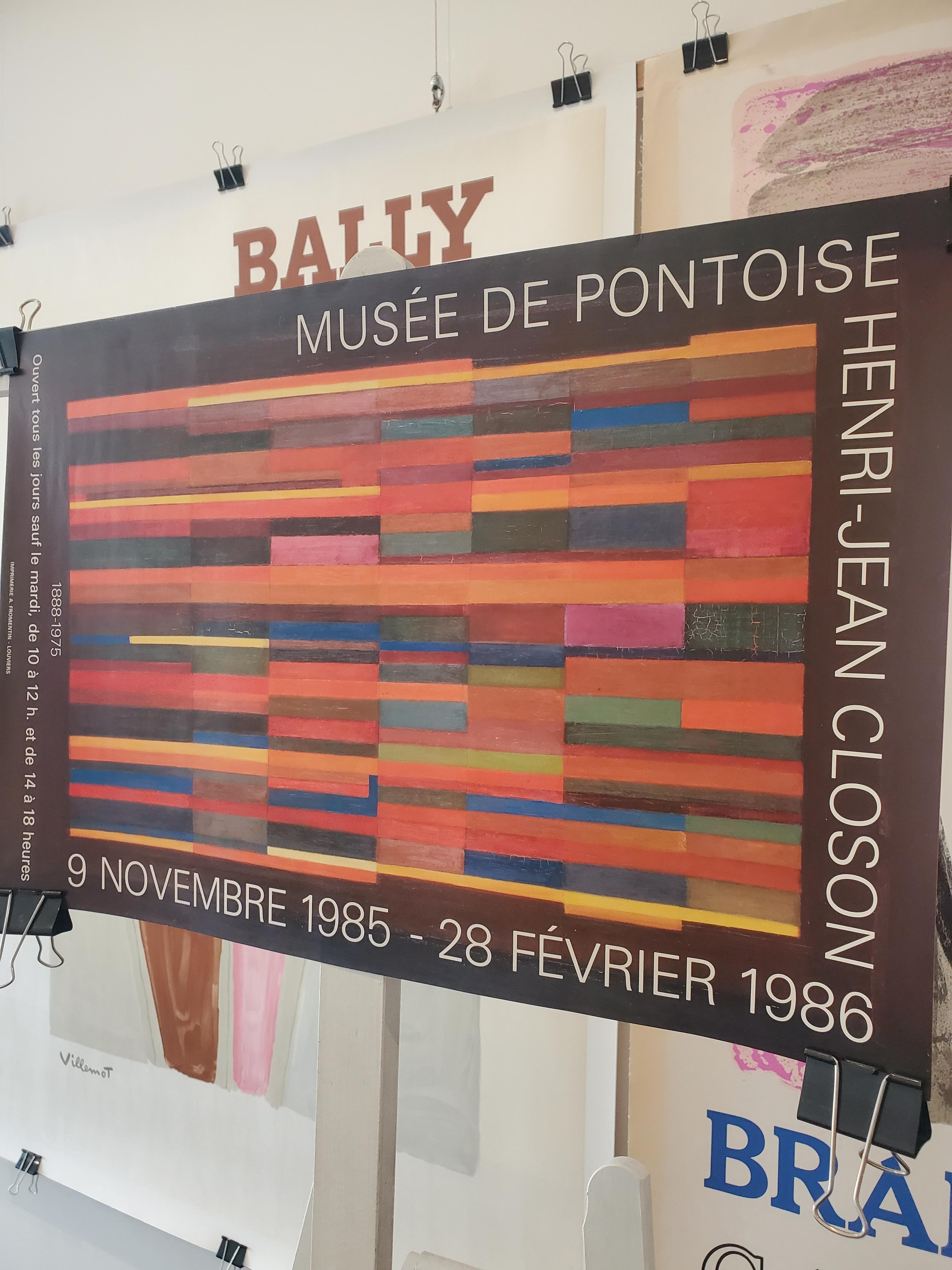 Original vintage exhibition Poster, 'Musee De Pontoise' Henri-Jean Closon 1986

