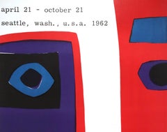 Original Vintage Exhibition Poster Seattle World's Fair Art Since 1950 U.S.A.