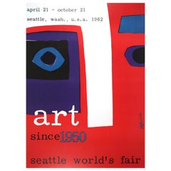 Original Vintage Exhibition Poster Seattle World's Fair Art Since 1950 U.S.A.