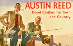 Original Vintage Fashion Advertising Poster Austin Reed Good Clothes Design Art