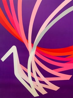 Original Vintage Fashion Advertising Poster, Bally Kinetic Woman, 1981 by AURIAC