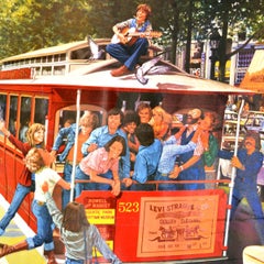Original Vintage Fashion Advertising Poster Levis Of San Francisco Jeans Denim