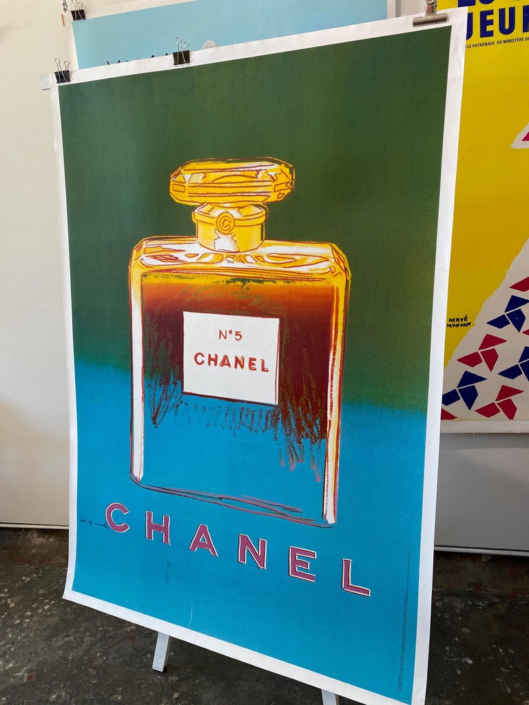 Original Vintage Fashion Poster, 'Chanel' by Andy Warhol, 1997 For