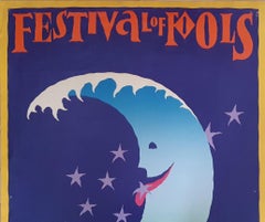 Original vintage "Festival of Fools" poster 1970s