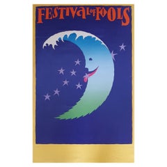 Cartel original vintage "Festival de los locos" años 70