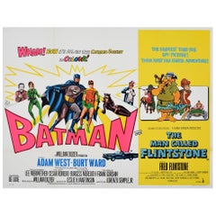 Original Retro Film Poster Batman The Man Called Flintstone Cartoon Movie Quad