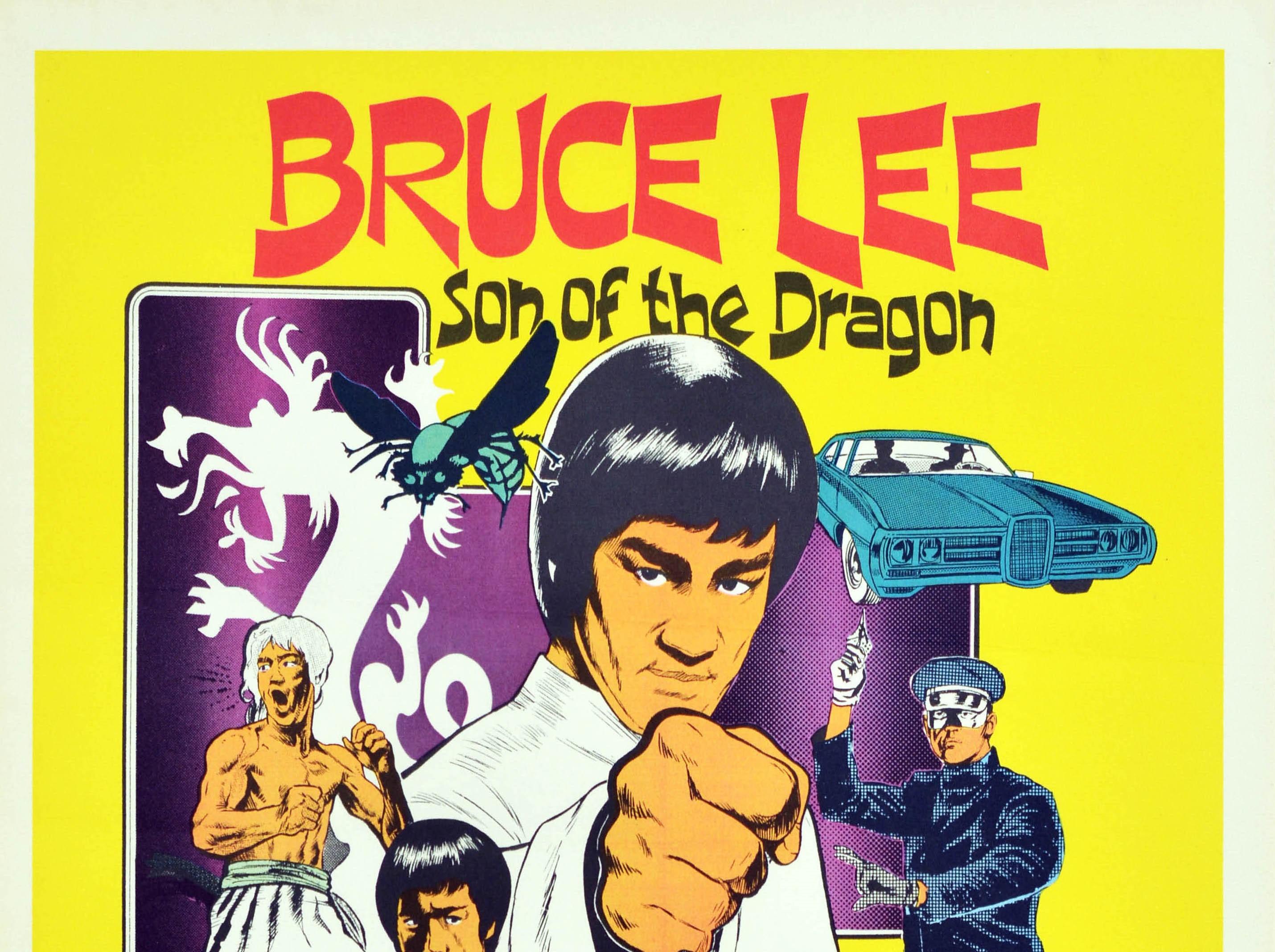 Original vintage movie poster for the popular cult martial arts film Son of the Dragon Kato in the Green Hornet starring Bruce Lee (Lee Jun-fan; 1940-1973) and Van Williams (Van Zandt Jarvis Williams; 1934-2016), written by Jerry Thomas, directed by
