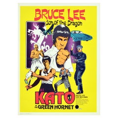 Original Vintage Film Poster Bruce Lee Son Of The Dragon Kato Green Hornet Movie