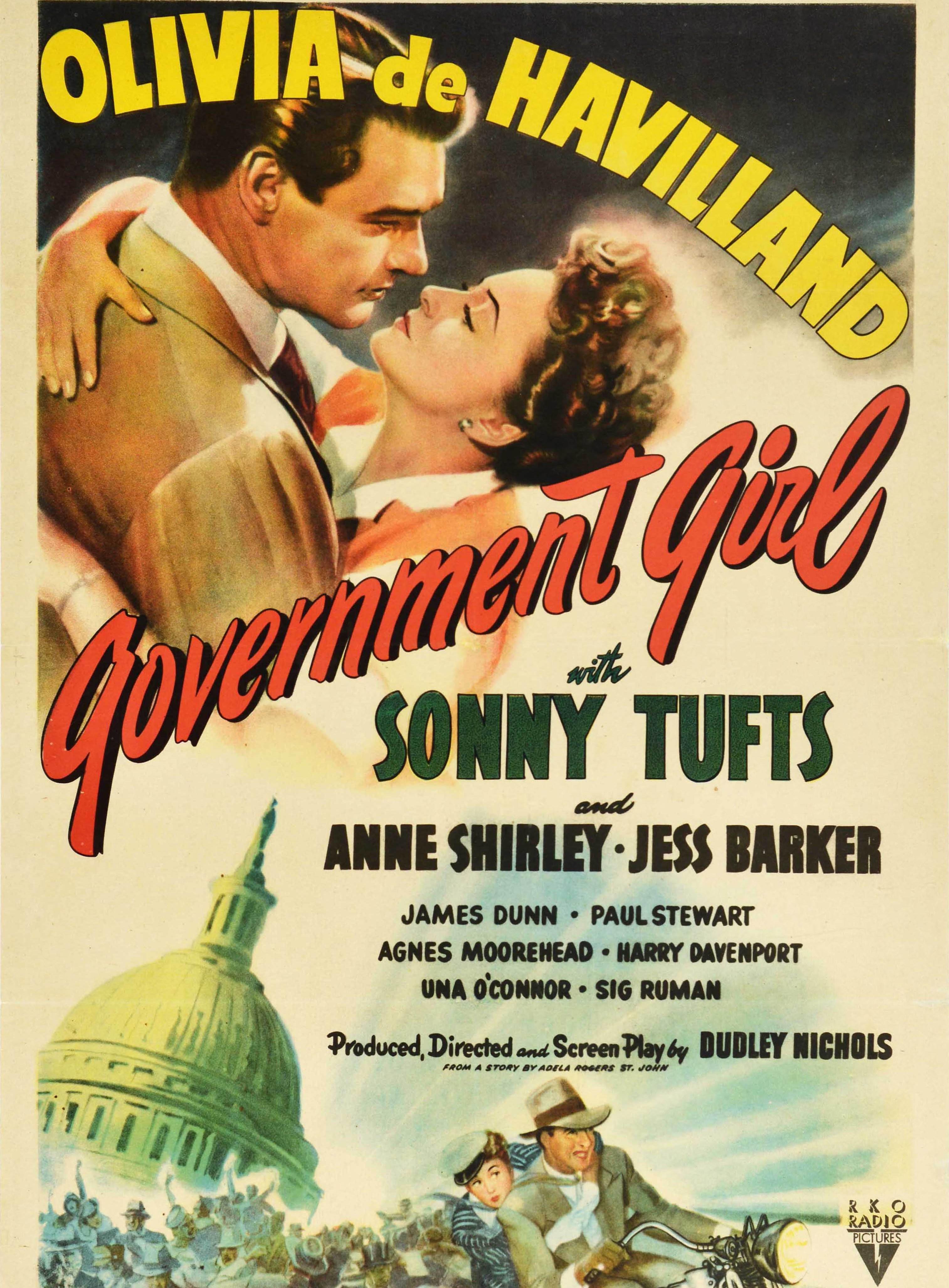Original Vintage-Filmplakat für Government Girl Olivia De Havilland Sonny Tufts, Original im Zustand „Gut“ im Angebot in London, GB