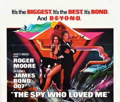 Original Vintage-Filmplakat für James Bond 007, „The Spy Who Loved Me Roger Moore“, Roger Moore, Original