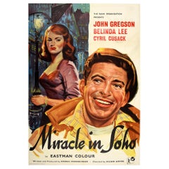 Original Retro Film Poster For Miracle In Soho London Romantic Drama Movie Art