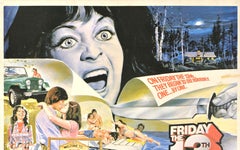 Original Vintage Film Poster Friday The 13th X Rated Horror Movie Art (UK Quad)