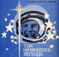 Original Vintage Film Poster How The Legend Began Yuri Gagarin Cosmonaut Pilot