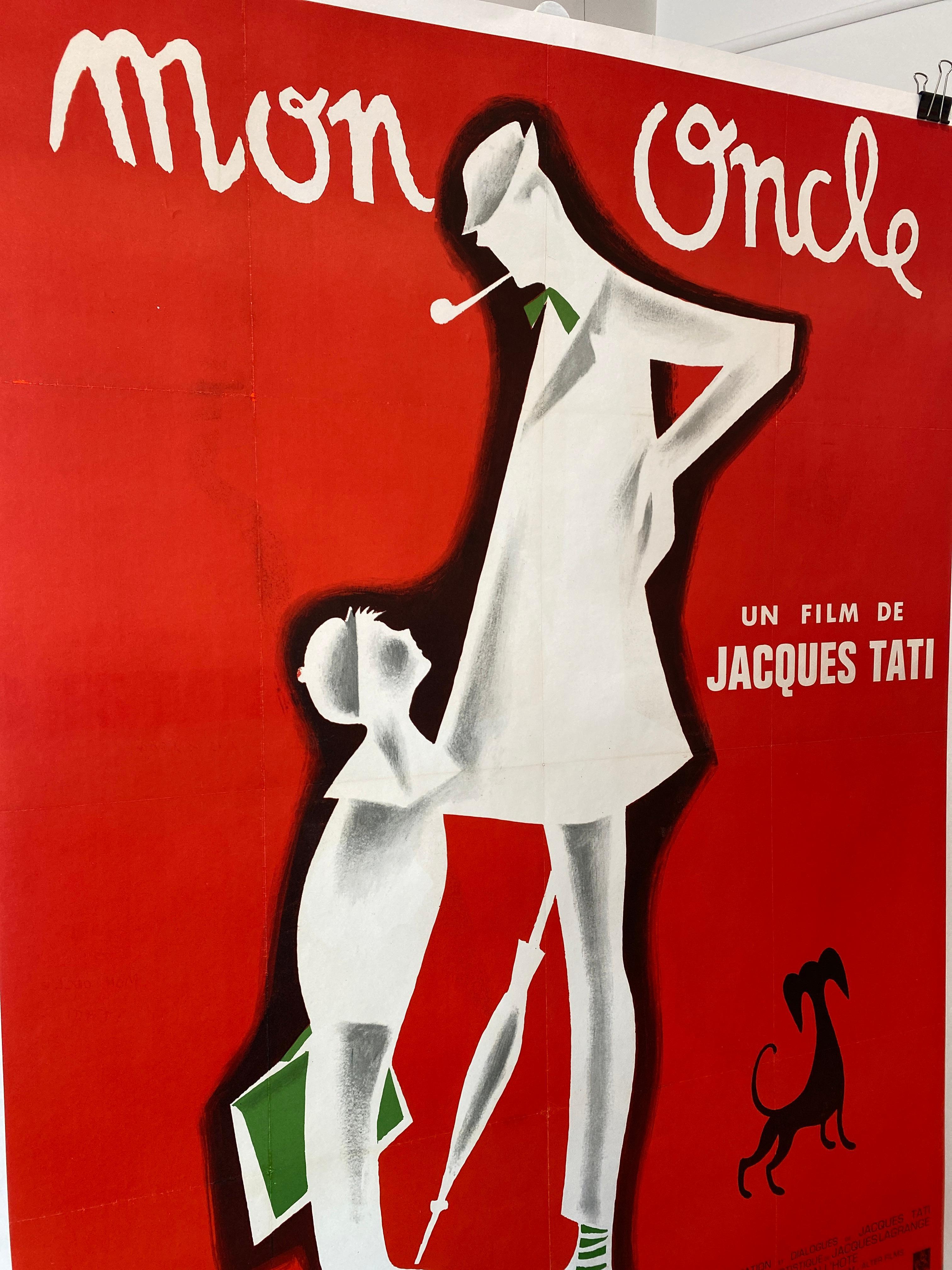Français Affiche vintage originale du film Mon Oncle with Jacques Tati 1959