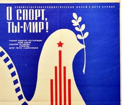 Original Vintage Film Poster Moscow Olympic Games 1980 Sport You Are Peace Dove