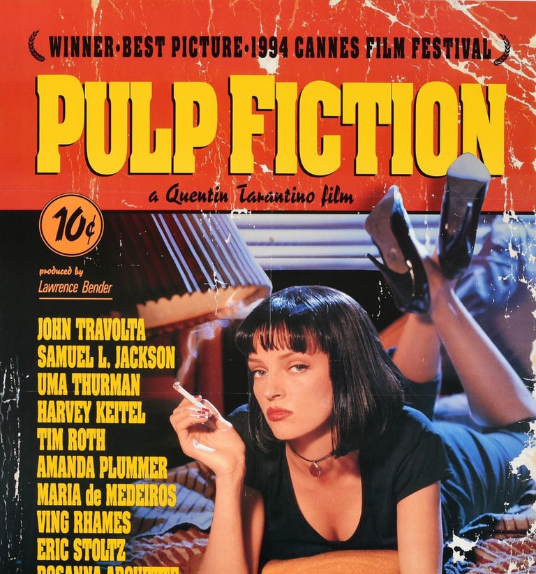 Original Vintage Film  Poster  Pulp  Fiction  Quentin 