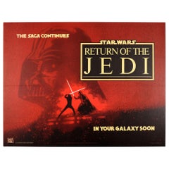 Original Vintage Film Poster Star Wars Return Of The Jedi Darth Vader Skywalker