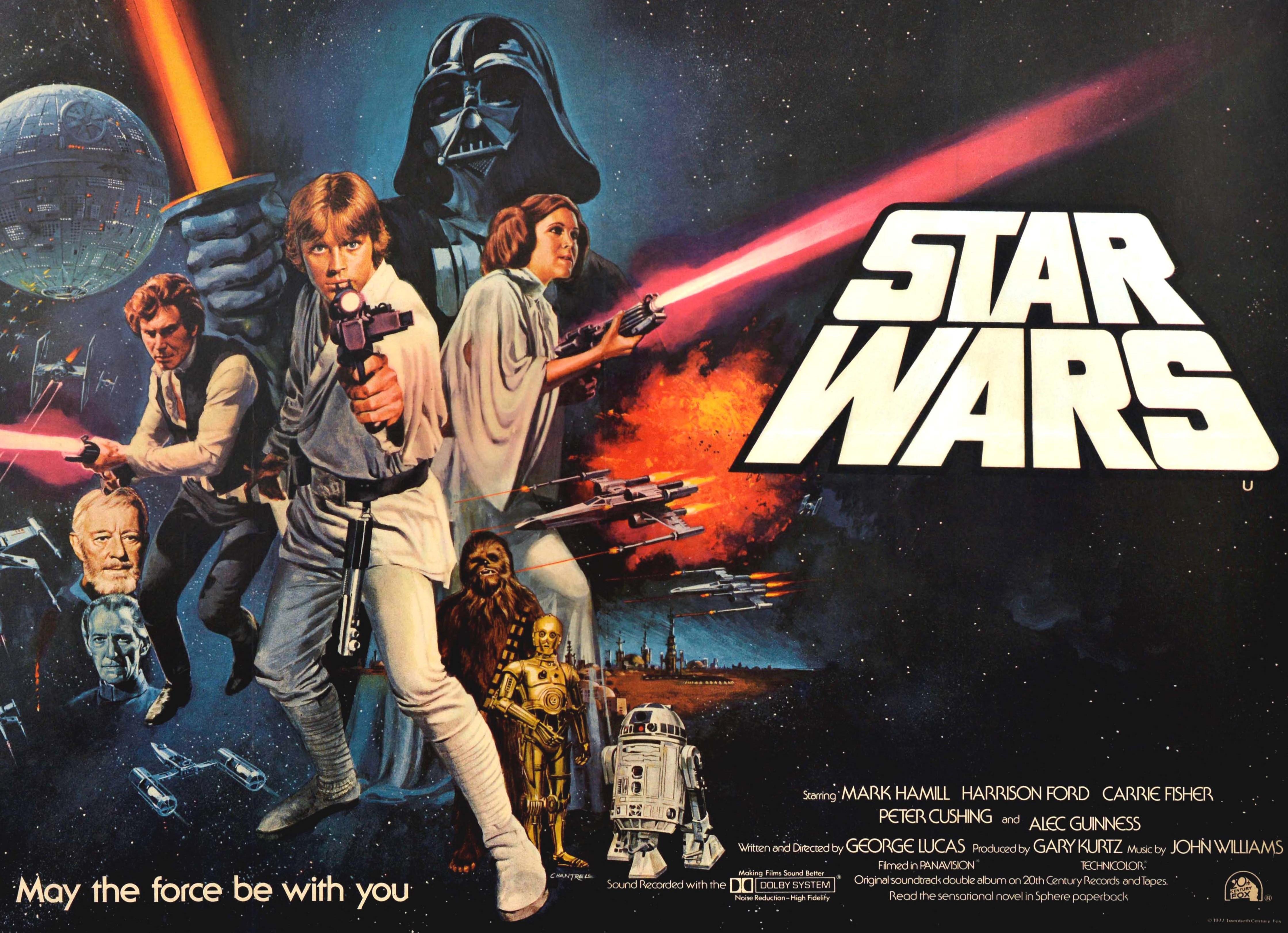Original Vintage Film Poster Star Wars UK Quad First Release Pre Oscars  Design at 1stDibs