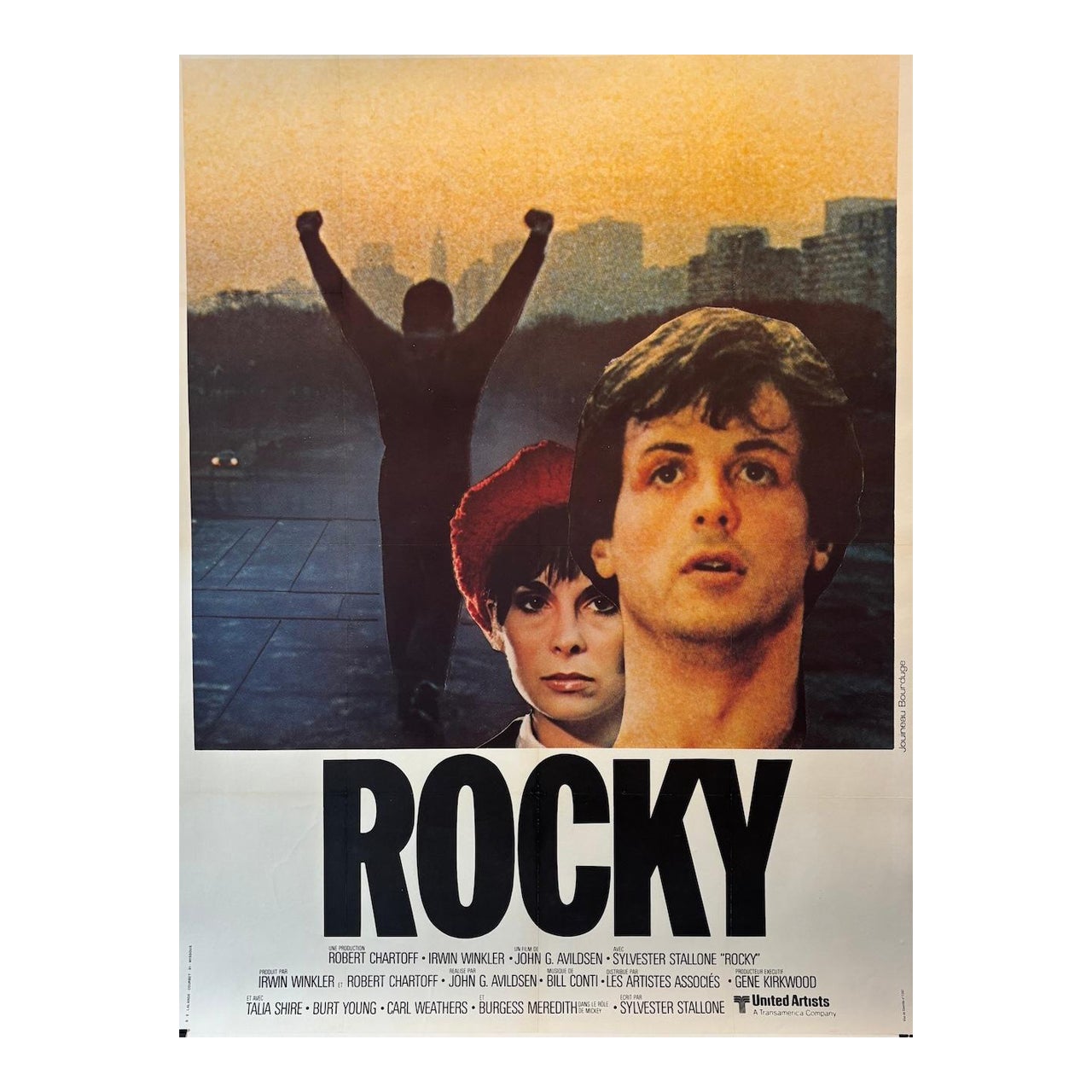 Original Vintage Film Poster, Sylvester Stallone in 'ROCKY', c. 1976