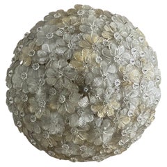 Original Vintage Flush mount Lamp attributed to Barovier & Toso, Murano, 1980s