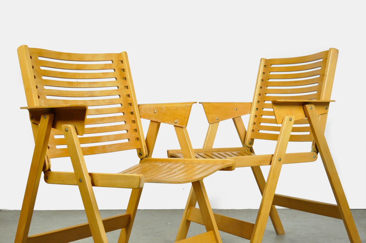 Mid-Century Modern Original vintage foldable dining chairs by Niko Kralj (1920-2013) for Stol, 1950 For Sale