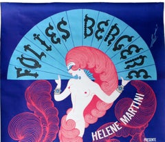 Original Vintage Folies Bergere Poster by Erte Helene Martini Cabaret Show Paris