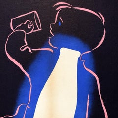 Original Vintage Food Drink Advertising Poster Milk Backbone Of Young Britain