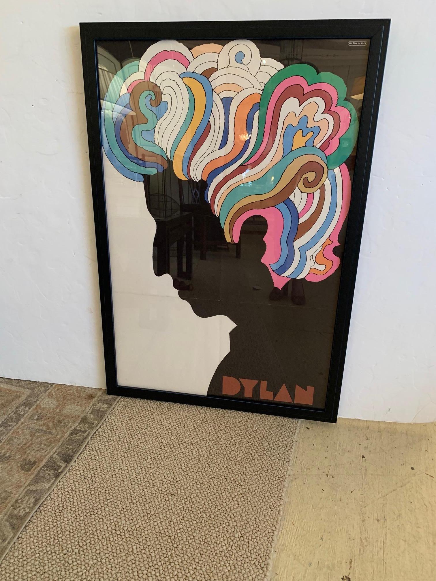 Fin du 20e siècle Affiche vintage d'origine encadrée de Bob Dylan en vente