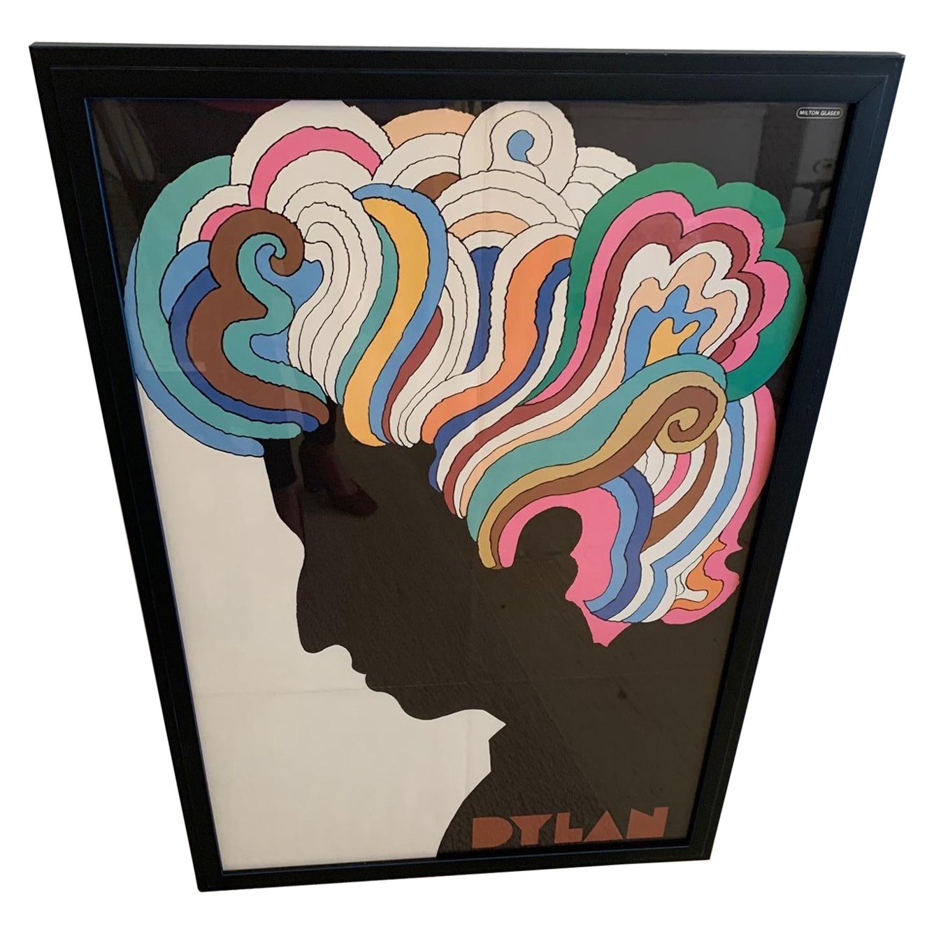 Póster original vintage enmarcado de Bob Dylan