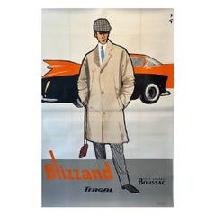 Affiche publicitaire française d'origine, « Blizzand Boussac » de René Gruau, 1965