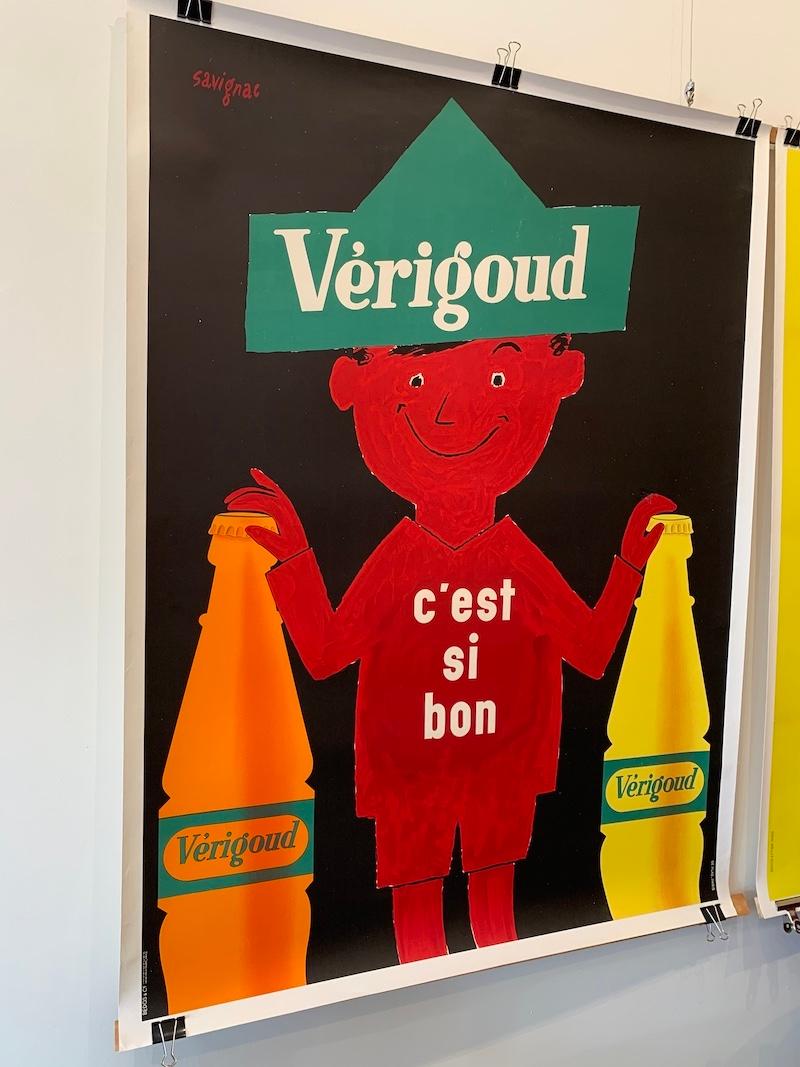 Mid-20th Century Original Vintage French Advertising Poster, Verigoud by Savignac, 1955 For Sale