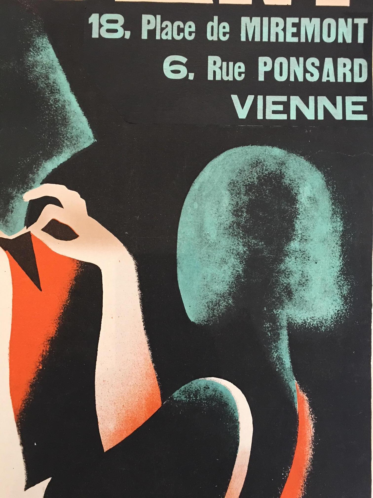 Affiche Art Déco française d'origine, « Gourant » par D Frapojut, Paris, 1933 Bon état - En vente à Melbourne, Victoria