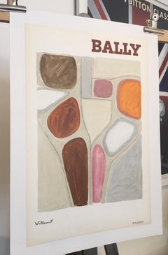 Originales französisches Bally Abstract'-Schuhplakat:: von Bernard Villemot:: 1971