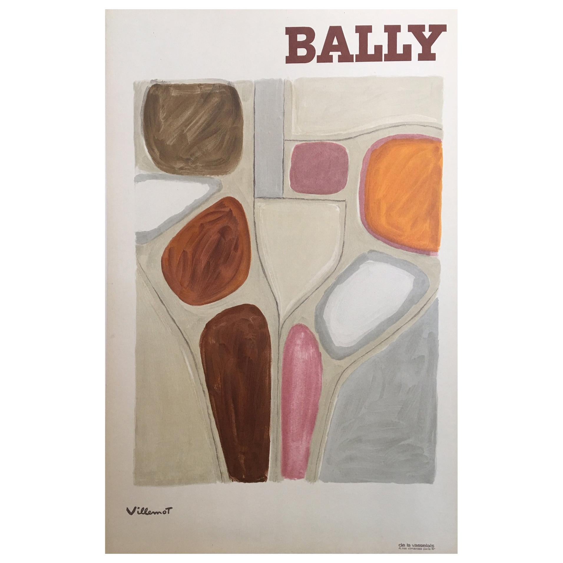Original Vintage French Bally Abstract' Shoe Poster, by Bernard ...
