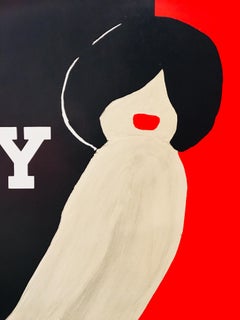 Original Vintage French Bally Shoe Poster, 'Bally Kick' by Bernard Villemot