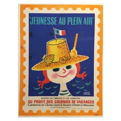 Original Vintage French Children's Poster Jeunesse Au Plein Air by Hervé Morvan