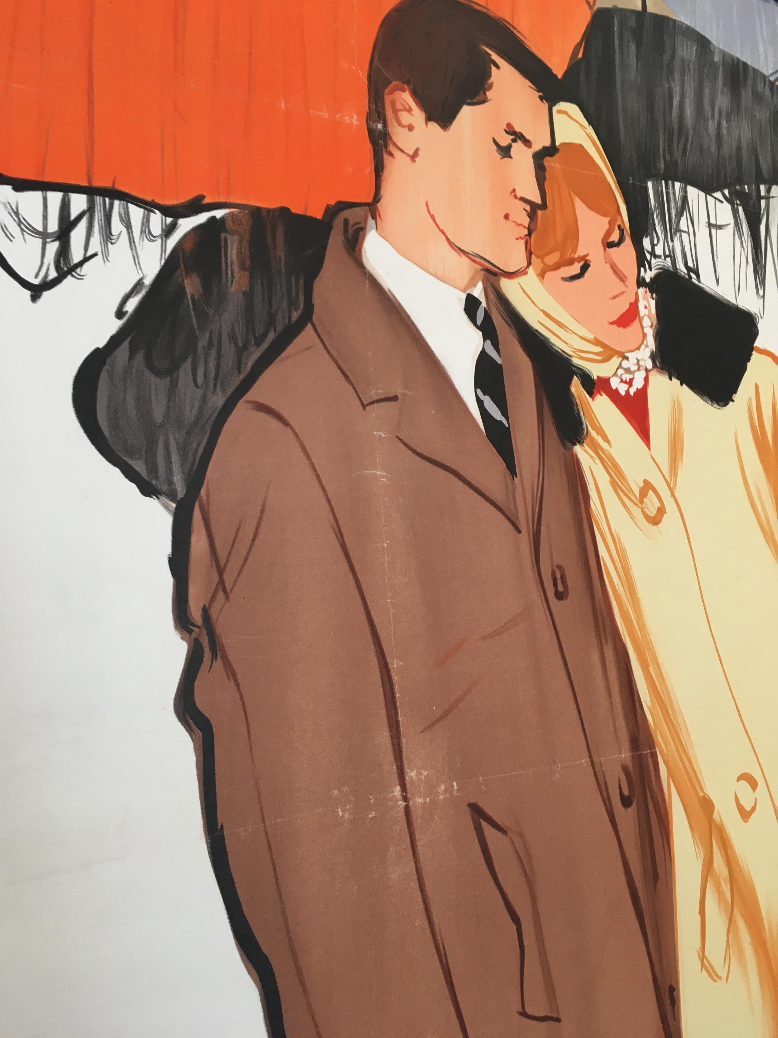 Original Vintage French Fashion Advertisement Poster 'Blizzand Couple' by Gruau 5