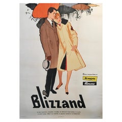 Original Vintage French Fashion Advertisement Poster 'Blizzand Couple' by Gruau