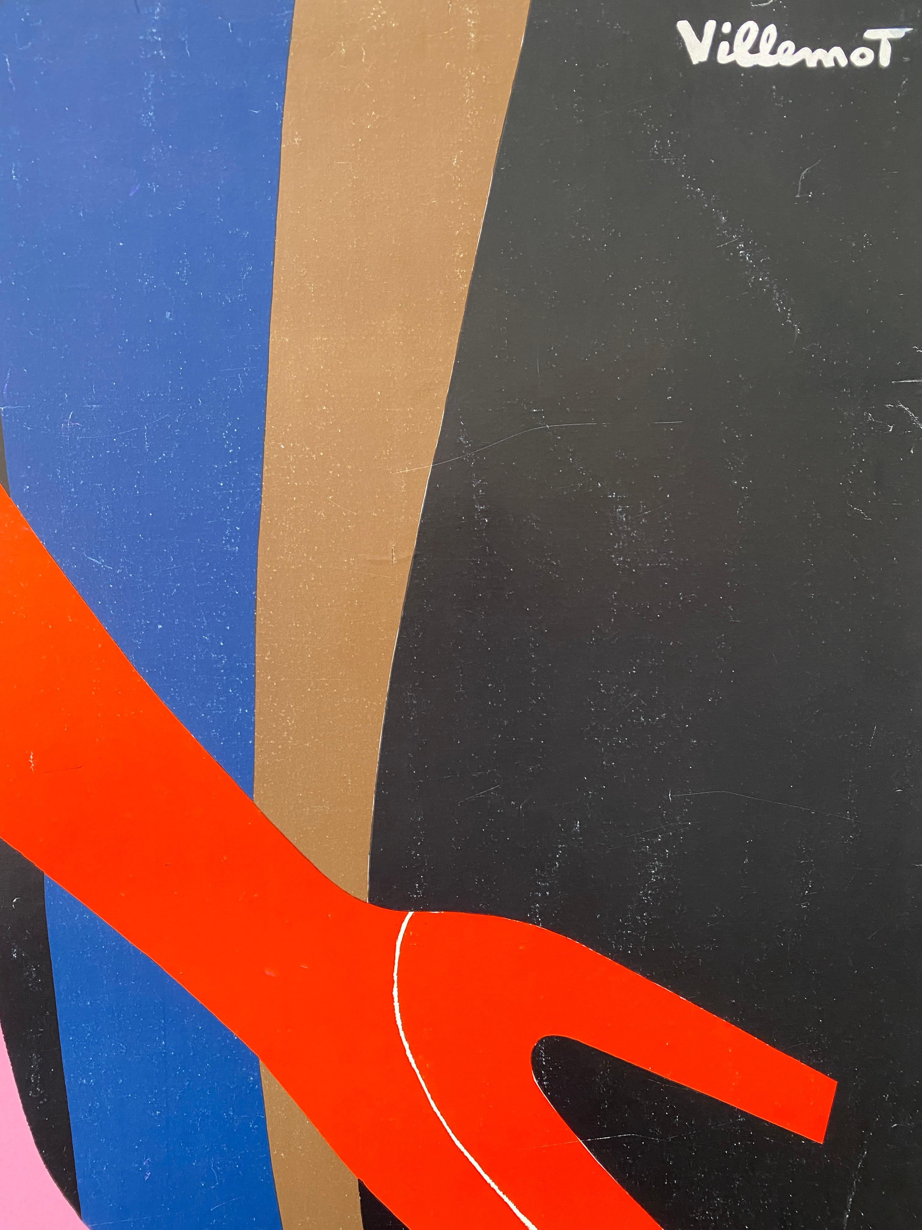 Original Vintage French Fashion Poster, 'Bally Tango' by Villemot, 1979 For Sale 1