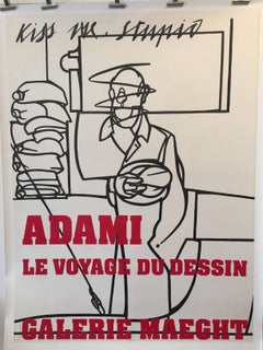 Original Vintage French Poster, Galerie Maeght Adami Exhibition, 1975