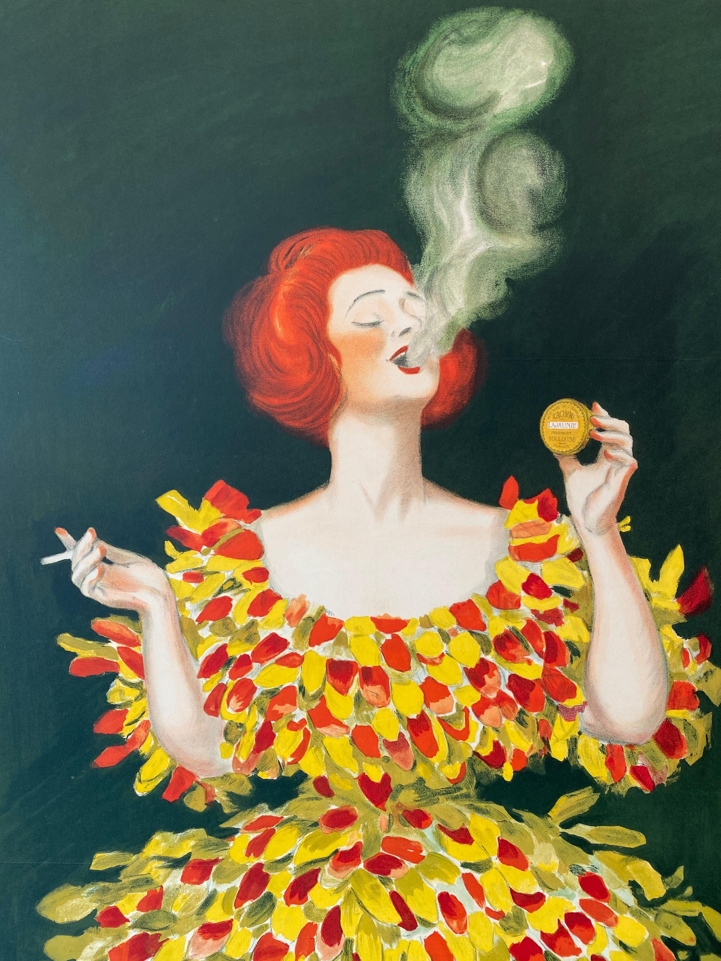 Art Deco Original Vintage French Poster, Cachou Lajaunie Cappiello, 1930 For Sale