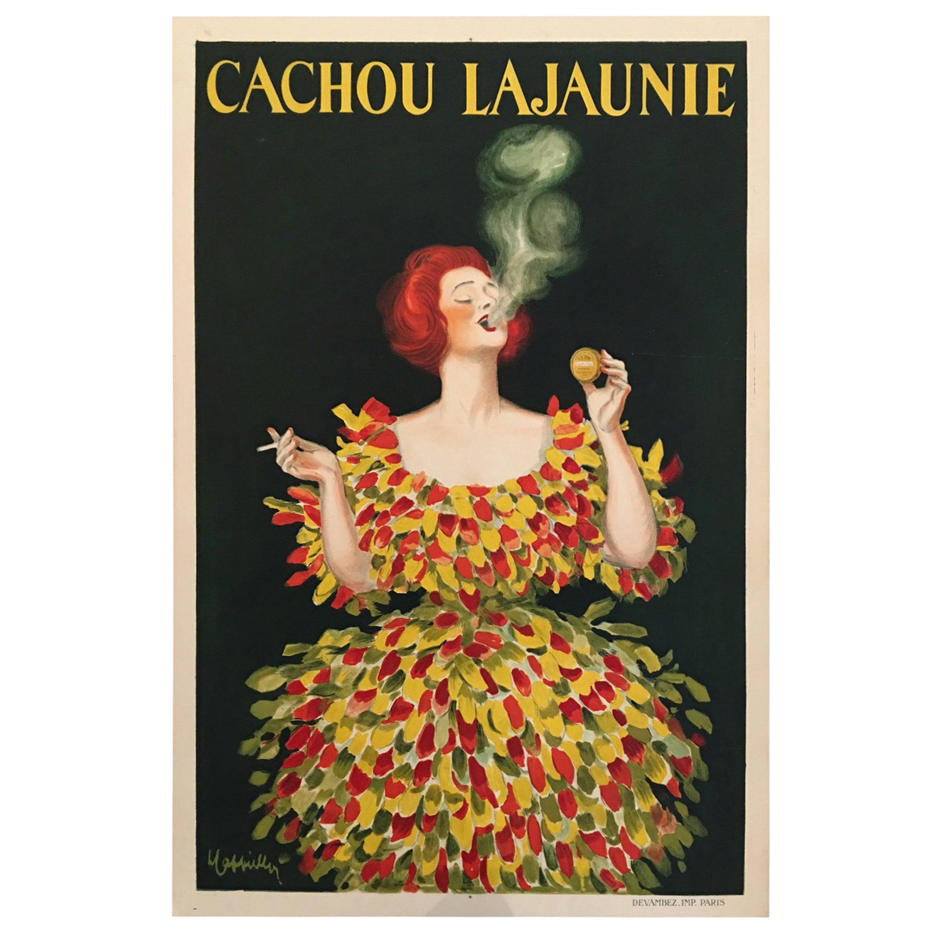 Original Vintage French Poster, Cachou Lajaunie Cappiello, 1930