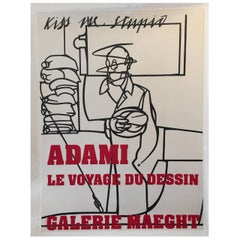 Original Vintage French Poster, Galerie Maeght Adami Exhibition, 1975