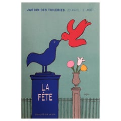 Französisches Vintage-Poster „Jardin Des Tuleries La Fete“ von Savignac, 1976