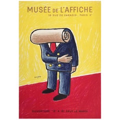 Original Vintage French Poster, Musee De L’affiche by Savignac, 1978