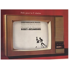 Original Vintage French Poster, Performance Image Television, 1960