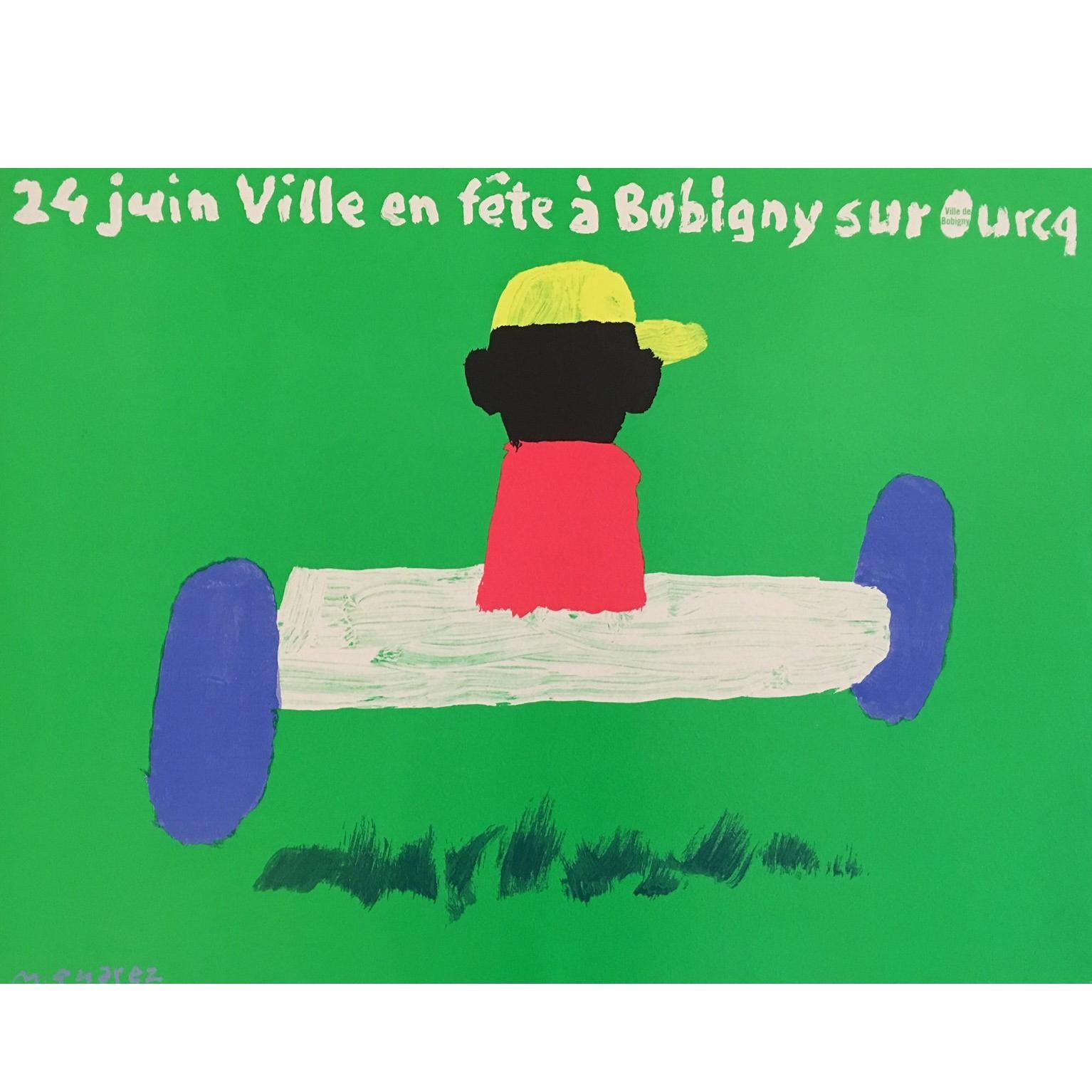 Original Vintage French Poster, Ville En Fête À Bobigny Sur Ourcq by Quarez